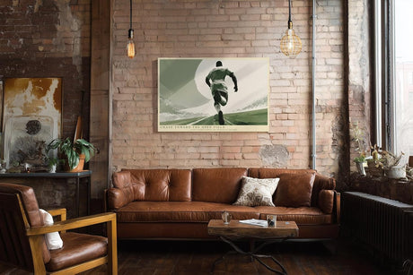 Paul Sinus Wandbild 120x80cm Laufender Sportler modernes Motiv mit Dynamik und Bewegung fuer motivierende Wohnräume