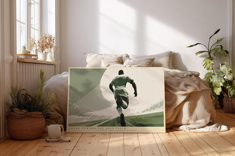 Paul Sinus Wandbild 120x80cm Laufender Sportler modernes Motiv mit Dynamik und Bewegung fuer motivierende Wohnräume