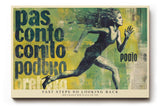 Paul Sinus Wandbild 120x80cm Läuferin Dynamische Sportkunst LeinWandbild 120x80cm Moderne Fitness Wanddekoration