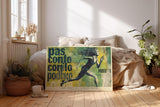 Paul Sinus Wandbild 120x80cm Läuferin Dynamische Sportkunst LeinWandbild 120x80cm Moderne Fitness Wanddekoration