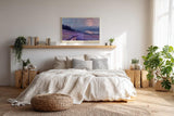 Paul Sinus Wandbild 120x80cm Lavendelfeld Mondlandschaft Ruhige Naturkunst in Lila und Blau Atmosphaerische Landschaft fuer Wohnzimmer Schlafzimmer und Büro