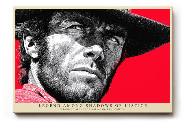 Paul Sinus Wandbild Legend Among Shadows of Justice – Ausdrucksstarke Westernkunst voller Charakter und Stärke
