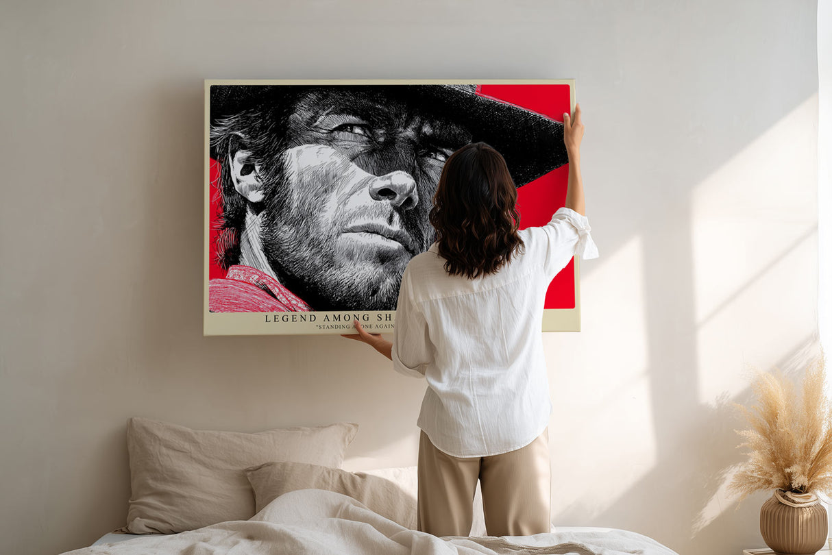 Paul Sinus Wandbild Legend Among Shadows of Justice – Ausdrucksstarke Westernkunst voller Charakter und Stärke