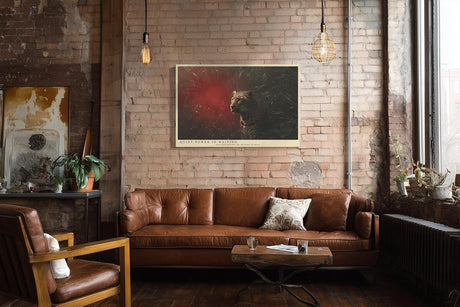 Paul Sinus Wandbild 120x80cm Leopard im roten Licht moderne Tierfotografie dramatisches Wildlife Kunstposter stilvolle
