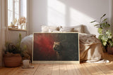 Paul Sinus Wandbild 120x80cm Leopard im roten Licht moderne Tierfotografie dramatisches Wildlife Kunstposter stilvolle