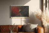 Paul Sinus Wandbild 120x80cm Leopard im roten Licht moderne Tierfotografie dramatisches Wildlife Kunstposter stilvolle