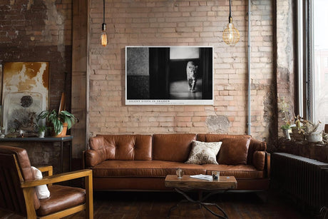 Paul Sinus Wandbild 120x80cm Leopard Schwarz Weiß Fotokunst Elegantes Tiermotiv Moderne Wanddekoration für Wohnzimmer Büro und Flur