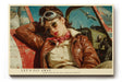 Paul Sinus Wandbild Let’s Fly Away – Vintage Pilotin in Lederjacke, inspiriert von Abenteuerlust und Retro-Flugkunst, stilvolles Motiv für moderne Räume