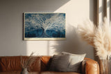 Paul Sinus Wandbild 120x80cm Leuchtender Baum im nächtlichen Wald – Mystische Naturkunst mit strahlenden Ästen
