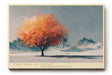 Paul Sinus Wandbild 120x80cm leuchtender Herbstbaum Berglandschaft orange Baumkrone moderne Naturkunst ruhige Landschaft