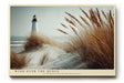 Paul Sinus Wandbild 120x80cm Leuchtturm Duenen Meer Landschaft Fotokunst modern beige Natur Kunstdruck grosses Kunstbild maritime Wanddekoration fuer Wohnzimmer Büro Flur
