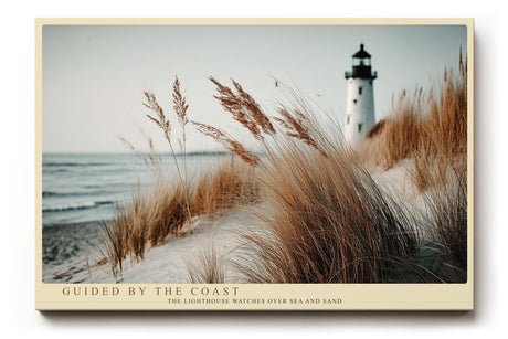 Paul Sinus Wandbild 120x80cm Leuchtturm Strandduenen Kuestenlandschaft Naturfotografie ruhige Meeresstimmung stilvolle Wanddekoration fuer Wohnzimmer Büro