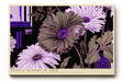 Paul Sinus Wandbild 120x80cm Lila Blumen moderne florale Illustration mit geometrischen Formen Wanddekoration