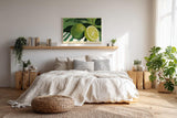 Paul Sinus Wandbild 120x80cm Limette Zitrusfrucht Stillleben grüne Küche Kunst moderne Food Illustration frische Zitrus Dekoration für Küche Esszimmer Café Restaurant