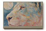 Paul Sinus Wandbild 120x80cm Loewen Portrait Moderne Tierkunst in sanften Naturfarben fuer Wohnzimmer Schlafzimmer und Büro