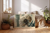 Paul Sinus Wandbild 120x80cm Loewenzahn Pusteblume moderne Naturillustration botanische Kunst beige gruene Wanddekoration fuer Wohnzimmer Büro