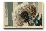 Paul Sinus Wandbild 120x80cm Loewenzahn Pusteblume moderne Naturillustration botanische Kunst beige gruene Wanddekoration fuer Wohnzimmer Büro