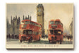 Paul Sinus Wandbild 120x80cm London Big Ben rote Doppeldecker Busse Stadt Kunst Wanddekoration London Motiv Wohnzimmer Büro
