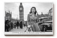 Paul Sinus Wandbild London Style in Black and White – Klassische Szene mit Frau und Hund vor Big Ben