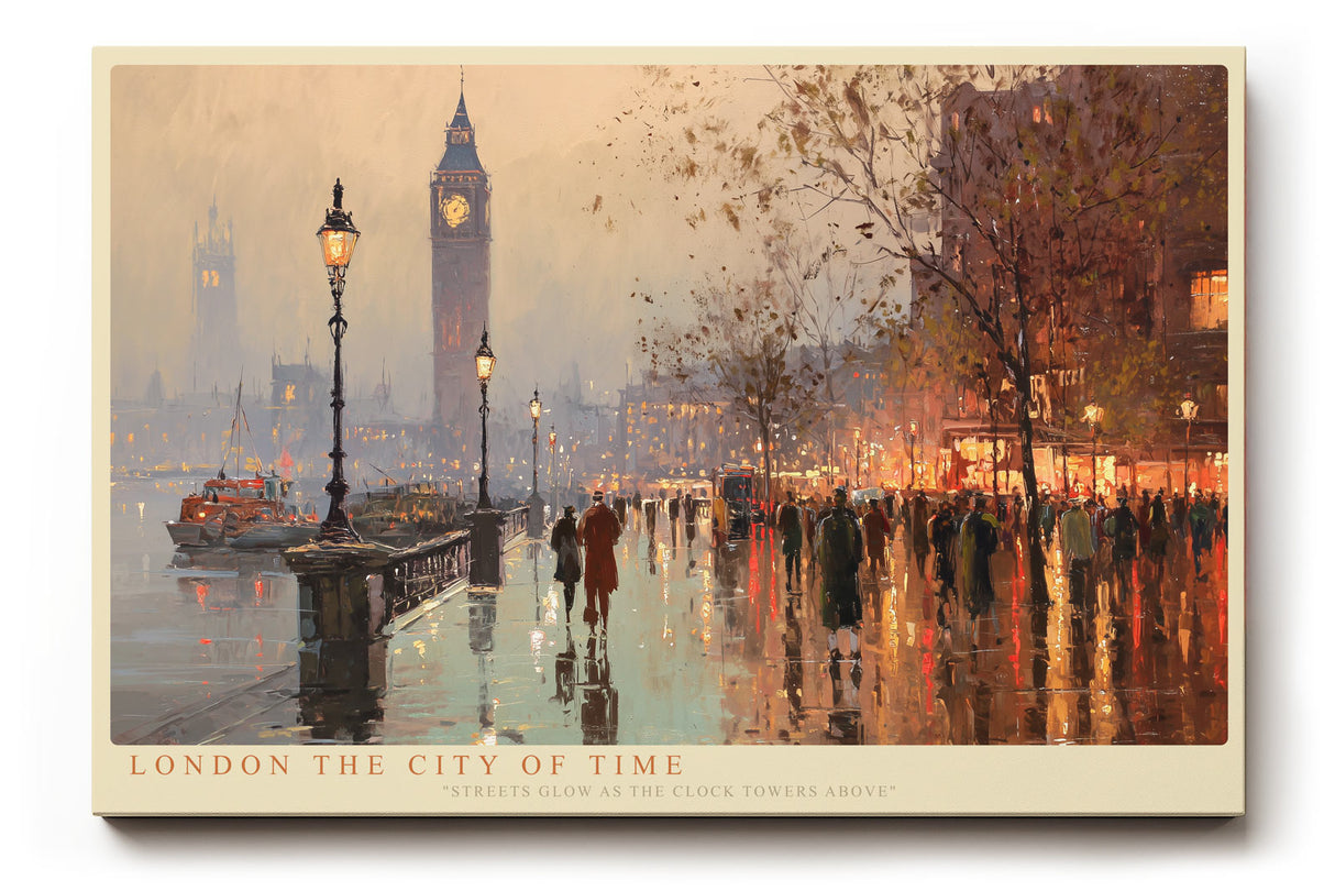 Paul Sinus Wandbild London The City of Time – Impressionistische Stadtszene voller Licht, Leben und Geschichte