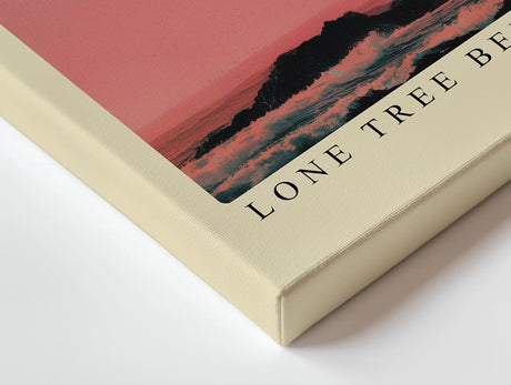 Paul Sinus Wandbild 120x80cm Lone Tree before Red Moon dramatische Landschaft mit Baum und rotem Mond Kunst Poster für Wohnzimmer Büro