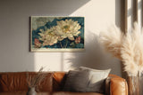 Paul Sinus Wandbild 120x80cm Lotusblumen Teich Asiatische Naturkunst Elegante Botanische Komposition