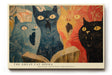 Paul Sinus Wandbild 120x80cm Lustige Katzen Oper Illustration Bunte Katzen Kunst fuer Wohnzimmer Kinderzimmer und kreative Wohnräume