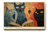 Paul Sinus Wandbild 120x80cm Lustige Katzen Oper Illustration Bunte Katzen Kunst fuer Wohnzimmer Kinderzimmer und kreative Wohnräume