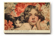 Paul Sinus Wandbild 120x80cm Maedchen mit Katze Blumen Portrait romantische Kunst Wanddekoration Wohnzimmer Schlafzimmer