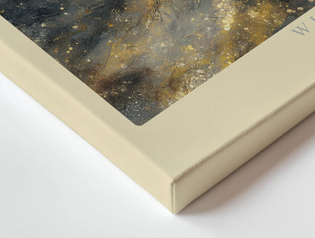 Paul Sinus Wandbild 120x80cm magischer Baum Landschaft Kunst goldene Lichtpartikel mystische Natur moderne