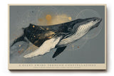 Paul Sinus Wandbild 120x80cm Majestaetischer Wal mit kosmischen Elementen moderne maritime Kunst