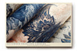 Paul Sinus Wandbild 120x80cm Mandala Muster modern blau gold ornamentale Kunst Kunstdruck grosses Kunstbild stilvolle Wanddekoration fuer Wohnzimmer Büro Flur