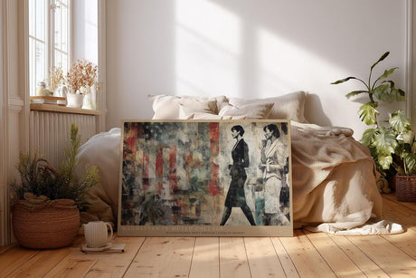 Paul Sinus Wandbild 120x80cm Manhattan Collage Moderne Stadt Kunstmotiv Business Frauen urbane Illustration
