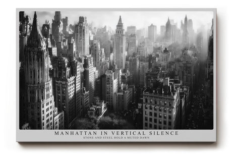 Paul Sinus Wandbild 120x80cm Manhattan Skyline Schwarz Weiss Stadt Architektur Fotokunst