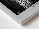 Paul Sinus Wandbild 120x80cm Manhattan Skyline Schwarz Weiss Stadt Architektur Fotokunst