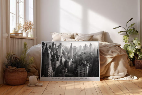 Paul Sinus Wandbild 120x80cm Manhattan Skyline Schwarz Weiss Stadt Architektur Fotokunst