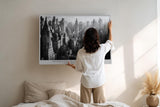 Paul Sinus Wandbild 120x80cm Manhattan Skyline Schwarz Weiss Stadt Architektur Fotokunst