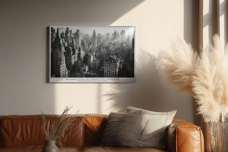 Paul Sinus Wandbild 120x80cm Manhattan Skyline Schwarz Weiss Stadt Architektur Fotokunst