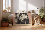 Paul Sinus Wandbild 120x80cm Mann Mit Blume Portrait Collage LeinWandbild 120x80cm Moderne Kunst Wanddekoration