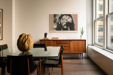 Paul Sinus Wandbild 120x80cm Mann Mit Blume Portrait Collage LeinWandbild 120x80cm Moderne Kunst Wanddekoration