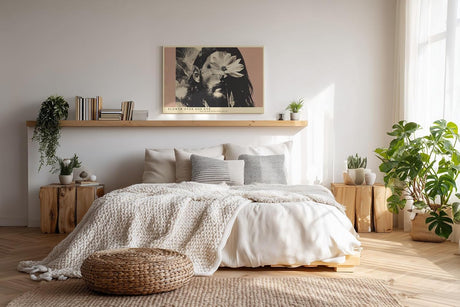 Paul Sinus Wandbild 120x80cm Mann Mit Blume Portrait Collage LeinWandbild 120x80cm Moderne Kunst Wanddekoration