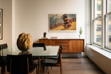 Paul Sinus Wandbild 120x80cm Maori Krieger in Bewegung – Ausdrucksstarke historische Szene mit traditioneller Kultur und Naturkulisse