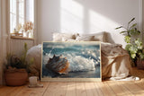 Paul Sinus Wandbild 120x80cm Margin of Sea and Sand Muschel im Meerschaum Strand Natur Kunst fuer Wohnzimmer Schlafzimmer Bad und Büro