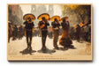 Paul Sinus Wandbild 120x80cm Mariachi Musiker auf der Plaza Lebendige Musikszene in warmen Gold und Brauntoenen