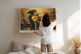 Paul Sinus Wandbild 120x80cm Mariachi Musiker Mexiko Plaza Kultur Kunst Wanddekoration Musik Szene Wohnzimmer Restaurant