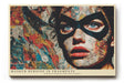Paul Sinus Wandbild 120x80cm Masked Heroine in Fragments Moderne Portrait Collage Kunst fuer Wohnzimmer Schlafzimmer und Büro