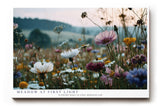 Paul Sinus Wandbild 120x80cm Meadow at First Light Blumenwiese im Morgenlicht Natur Fotokunst fuer Wohnzimmer Schlafzimmer und Büro