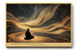 Paul Sinus Wandbild 120x80cm Meditation unter Sternenhimmel Abstrakte Goldene Galaxie Ruhige Spirituelle Kunst Wanddekoration