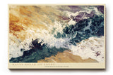 Paul Sinus Wandbild 120x80cm Meereswellen am Strand – Ausdrucksstarke Ozean Landschaft mit brechender Brandung für stilvolle Wohnräume