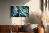 Paul Sinus Wandbild 120x80cm Meereswellen aus der Vogelperspektive – Dynamische Ozeankunst mit kraftvoller Brandung